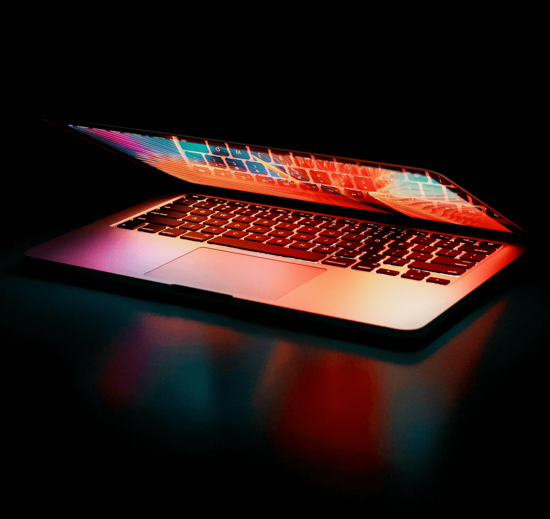 moddy vibe neon lit laptop